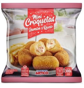 Mini croquetas Jamón y Queso Ártico 300grs
