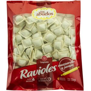 Ravioles de Jamón y queso Los Abuelos 1kg