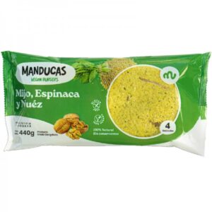 Burgers Veganas Mijo, Espinaca y Nuéz Manducas x 4 unid. 440grs